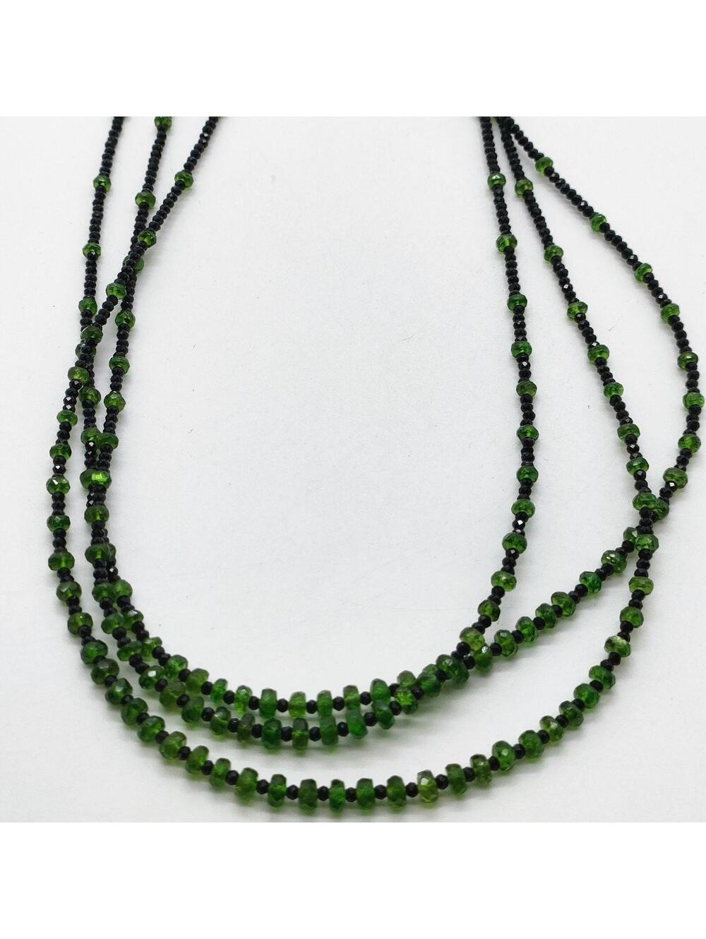 Jewelry Necklace Peridot Silver Black 4111194